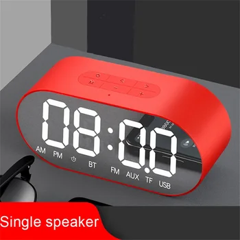 

Digital Alarm Clock LED Wireless Bluetooth Electronic Clock Mirror Function Portable Snooze LED Table Clock Home Decor Gift