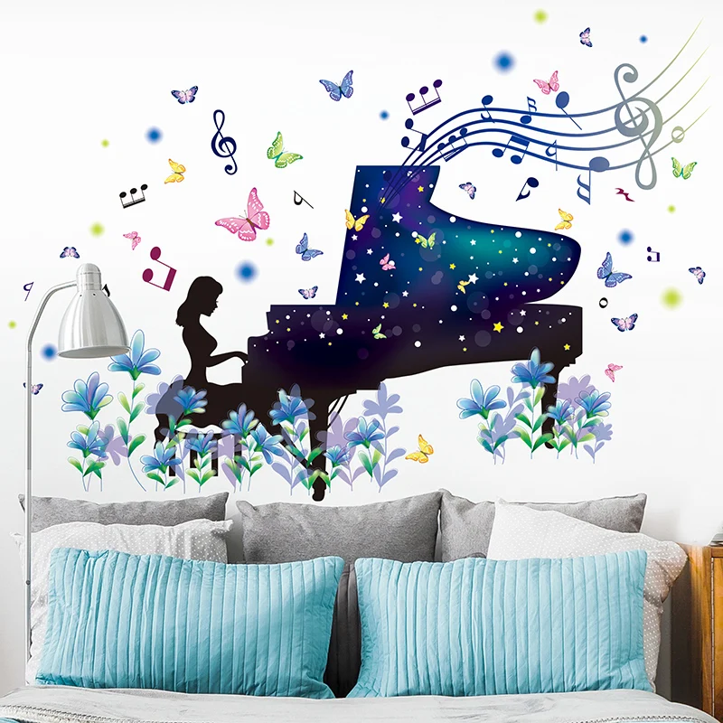 Shijuehezi Piano Fille Papillon Stickers Muraux Bricolage Dessin Anime Stickers Muraux Pour Musique Salle De Classe Chambre Salon Decoration Aliexpress Shijuehezi Piano Fille Papillon Stickers Muraux Bricolage Dessin Anime Stickers Muraux Pour Musique Salle De Classe Chambre Salon Decoration Aliexpress