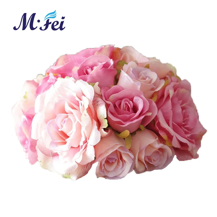 

30pcs/lot High-touch Artificial silk rose head wedding home party DIY decoration flower accessories photography background props