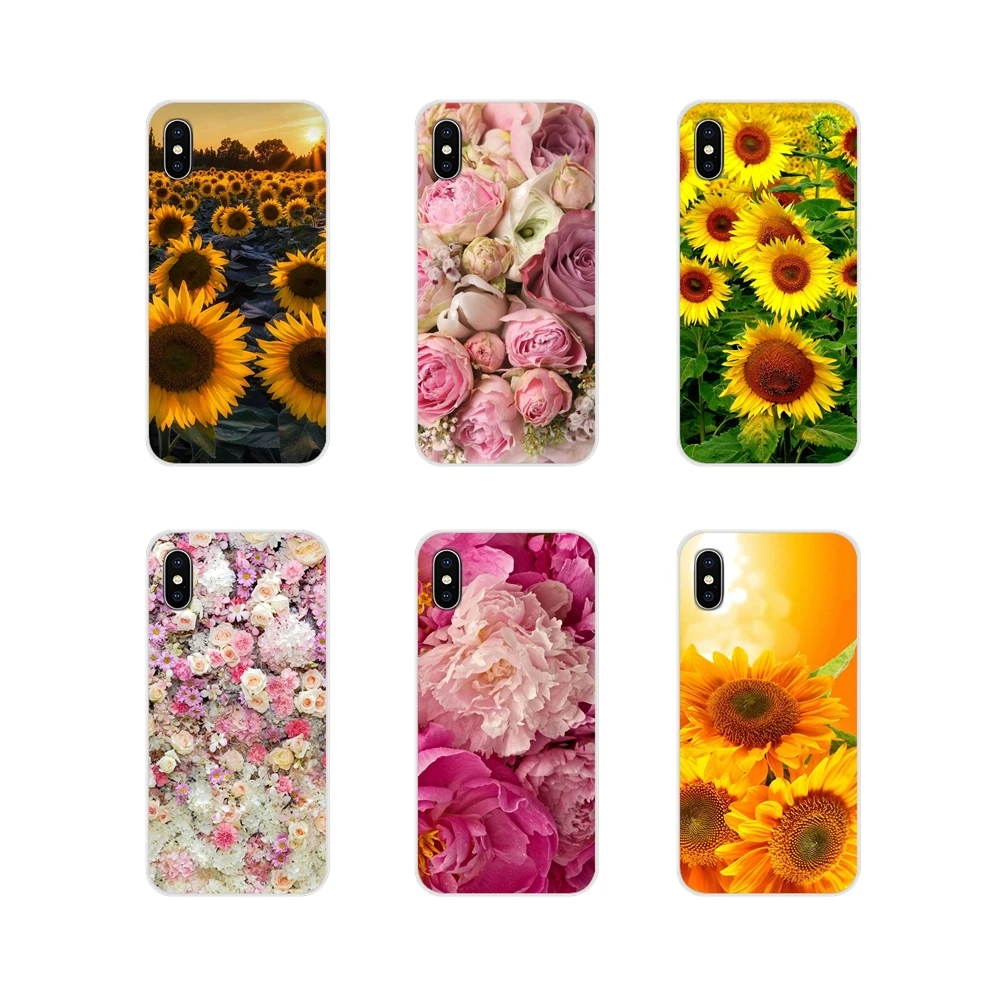 Accessories Phone Cases Covers Peony Sunflowe Flower For Huawei P Smart Mate Honor 7A 7C 8C 8X 9 P10 P20 Lite Pro Plus | Мобильные
