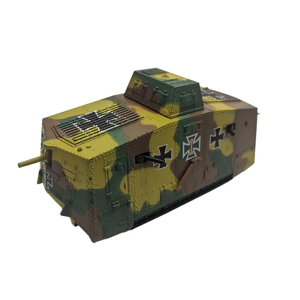 

Diecast Army Tank Toy Models 1/72 Scale A7V Tanks Die Cast Military Tank Model for Collection Gif