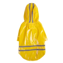 Мода Pet дождливые дни Slicker Pet светильник дождя отражающая куртка Собака с капюшоном плащ размер M(желтый