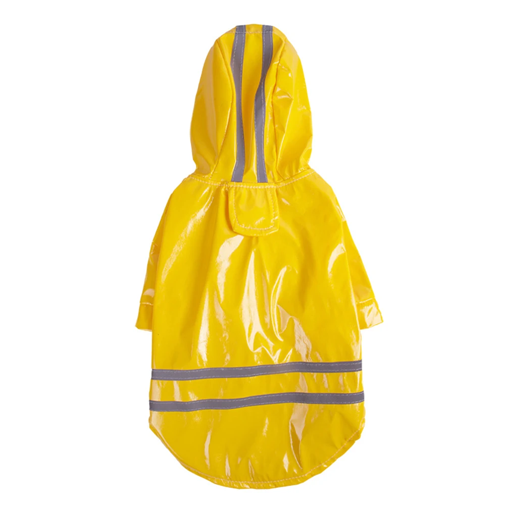

Fashion Pet Rainy Days Slicker Pet Rain Light-reflecting Jacket Dog Hooded Raincoat Size M (Yellow)