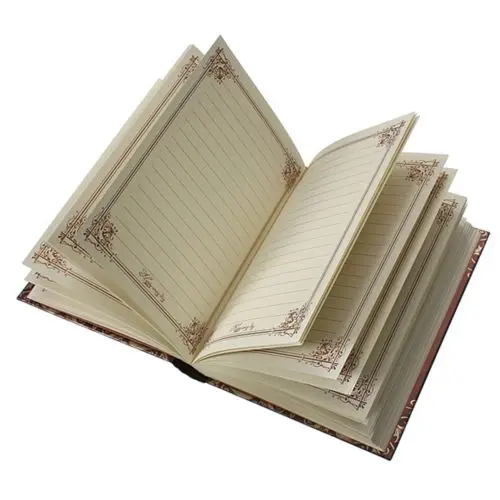 

SOSW-Retro Vintage Personal Notebook Diary Journal Organiser Book School Office Use Dark brown
