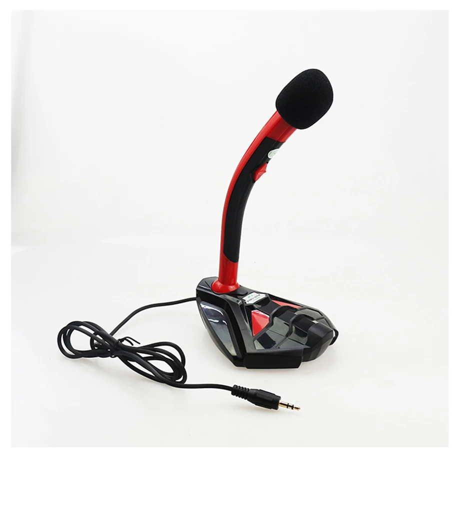 HD Портативный Студийный 3,5 мм Кнопка ВКЛ/ВЫКЛ проводной аудио микрофон для записи вокального компьютера караоке Аудио Студийный микрофон