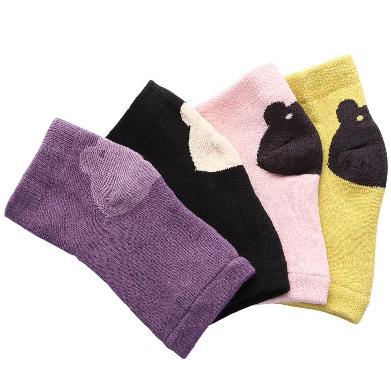 

New Warm Leg Warmer In Autumn Winter Tube Breathable Baby Knee Pads Pure Cotton Thick Solid Color Cartoon Thick Children Stock