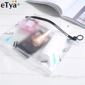 

eTya Women Travel Neceser Cosmetic Bag PVC Zipper Transparent Female Small Large Make Up Bag Toiletry Bags Makeup Organizer Case