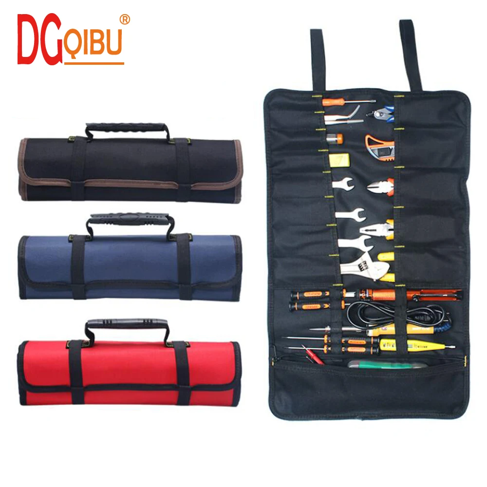 

Portable Multifunctional Oxford Canvas Chisel Roll Rolling Repairing Tool Utility Bag Practical with Carrying Handles 3 Colors