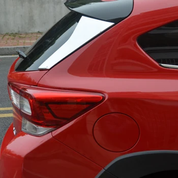 

Chrome Rear Window Spoiler Cover Side Triangle Trim Pillar Posts Molding Garnish Styling for Subaru XV 2017 2018 Car Accessories