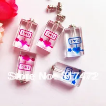 Смешанные подвеска в виде флакона с крышкой кулон для рисового искусства/подвеска для эфирного масла винта Кепки