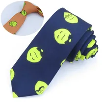 Мужские галстуки Cravate Lux Pour Homme, роскошные мужские галстуки с лимоном и смайликом, дизайнерские Галстуки 6 см, обтягивающие жаккардовые галстуки, мужские аксессуары