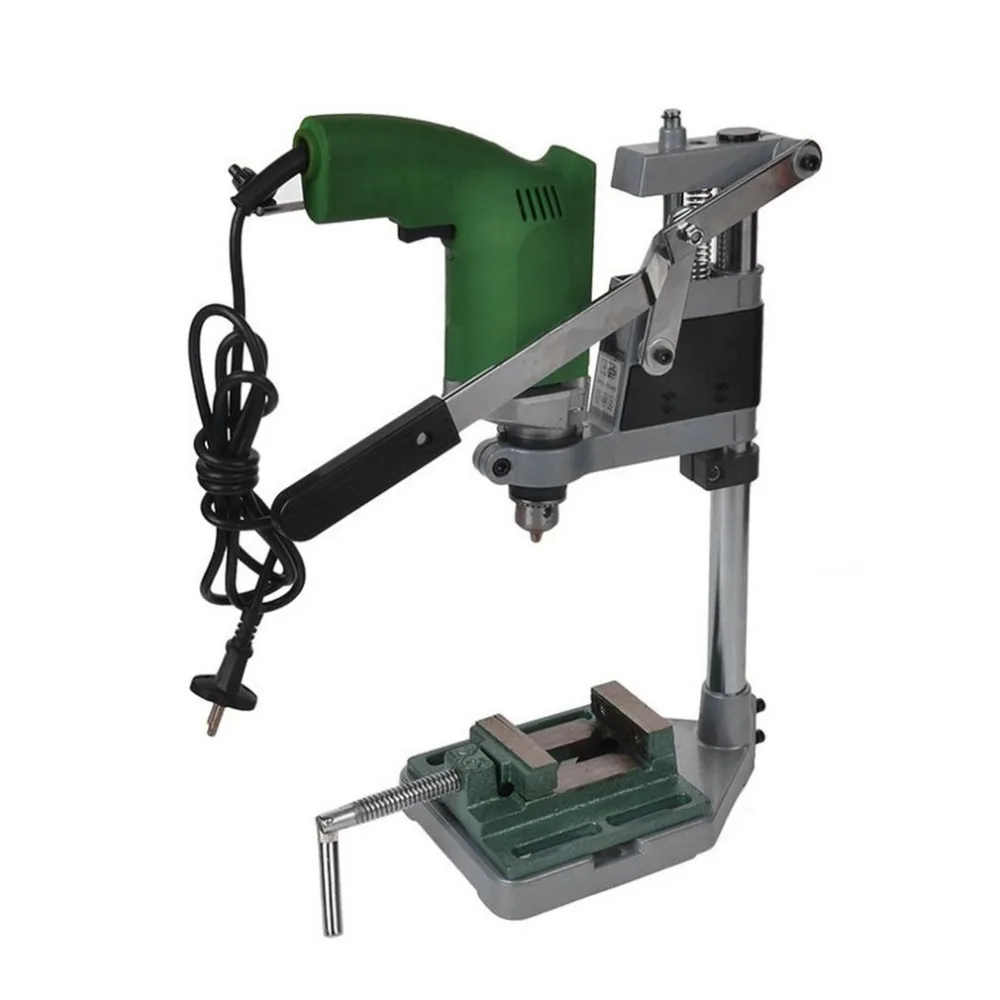 Quality Aluminum Bench Drill Stand Double Clamp Base Frame Drill Holder