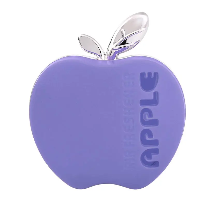 Автомобильный освежитель воздуха в форме яблока, апельсина, лимона, яблока, клубники, лаванды, автомобильные аксессуары для интерьера - Название цвета: Фиолетовый