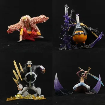 

One Piece Bartholemew Kuma Gekko Moria Donquixote Doflamingo Dracule Mihawk Anime PVC Figures Toys 4pcs/set