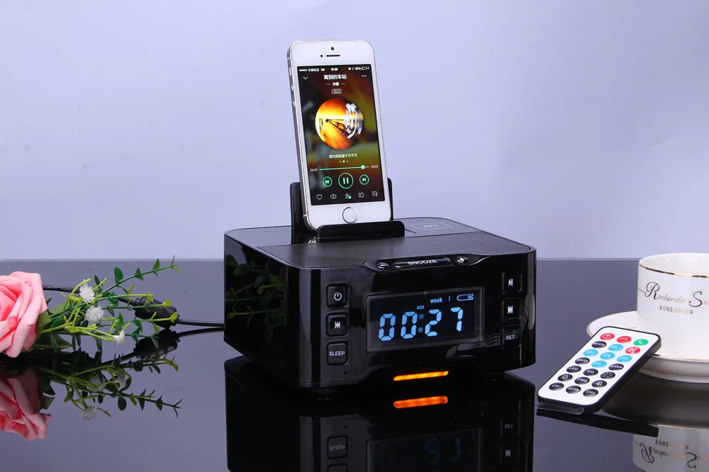 A9 Портативный беспроводной Bluetooth динамик NFC FM радио Будильник 8 Pin & Micro Зарядное