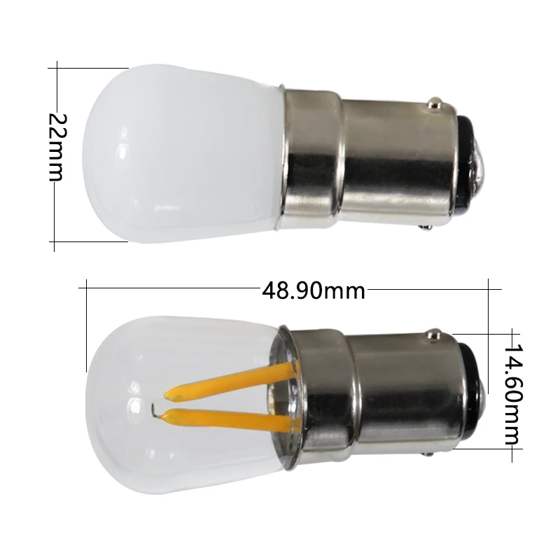 4 шт. лампада led накаливания cob лампа светильник B15 Ac dc 12 В 110 В 220 В 1,5 Вт энергосберегающая лампа Домашний Светильник ing B15D 12 вольт