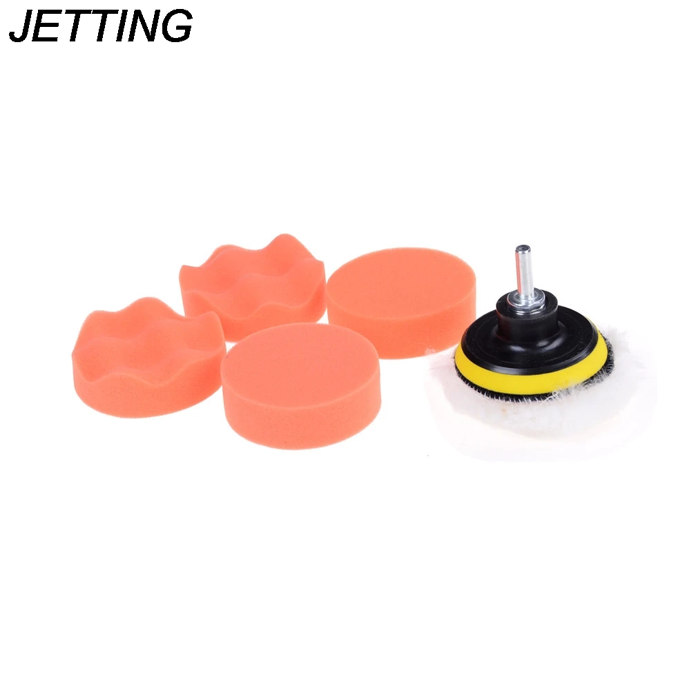 7Pcs/set Foam and Woolen 3" Buffing Pad Auto Car Polishing Wheel Kit