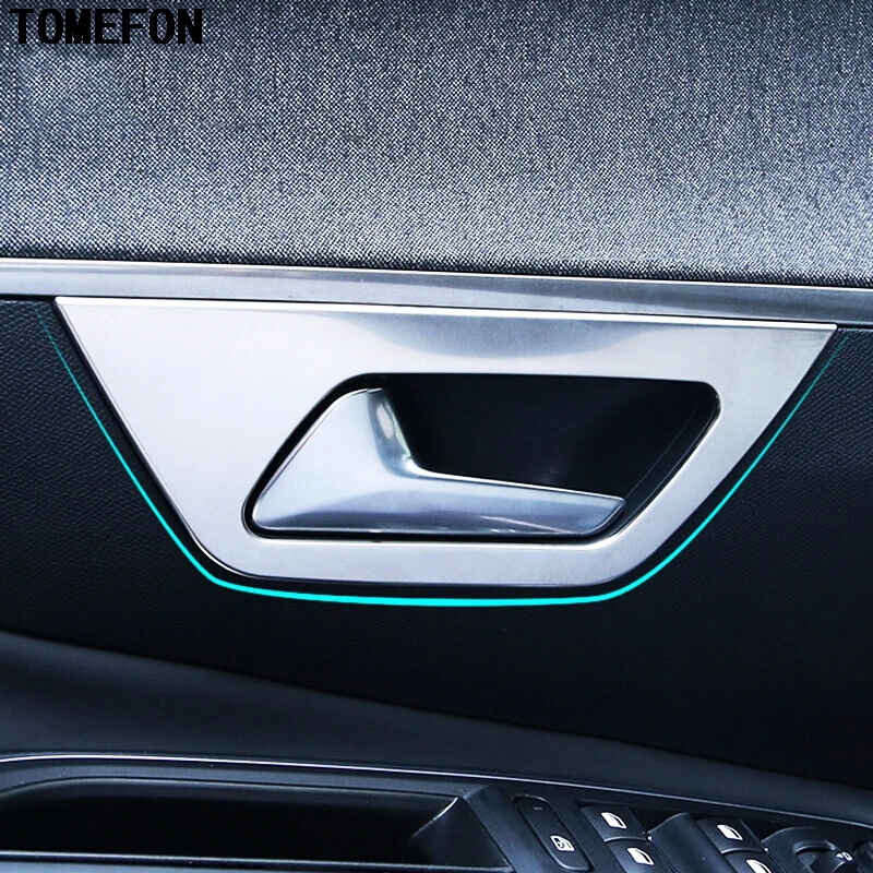 TOMEFON For Peugeot 3008 GT 3008GT 2016 2017 Stainless Steel font b Interior b font Inner