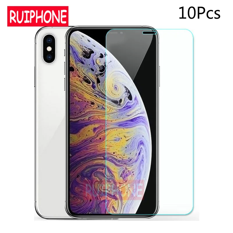10 шт. 2.5D 9H Ультра тонкое закаленное стекло для iPhone XS XR X защитная пленка на