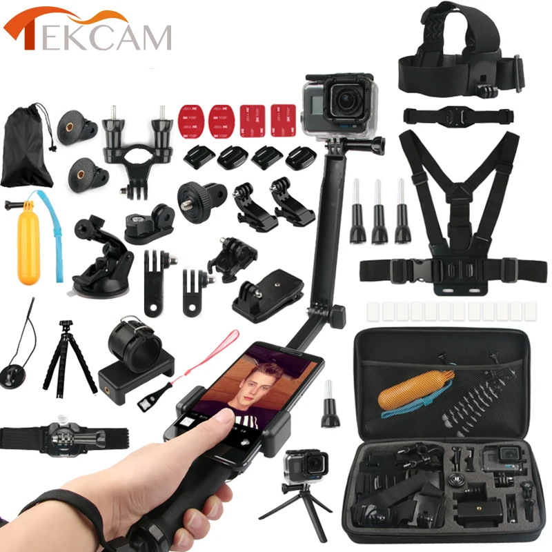 Комплекты аксессуаров Tekcam рукоятка для селфи с 3 способами Go pro hero 6 // 5/4 session Gopro 6/4