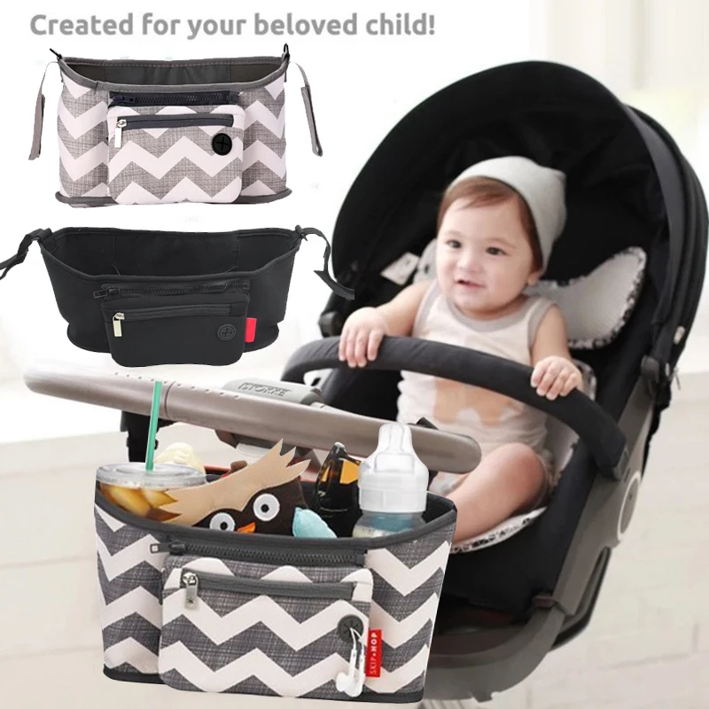 Baby Stroller Bag Nappy Diaper Mummy Bag Hanging Basket Storage