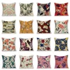 Funda de cojín de Decoración Retro Para el hogar, cubierta de almohada de 45x45 cm con flores de plantas de colores, decoración para sofá y casa de granja ► Foto 3/6