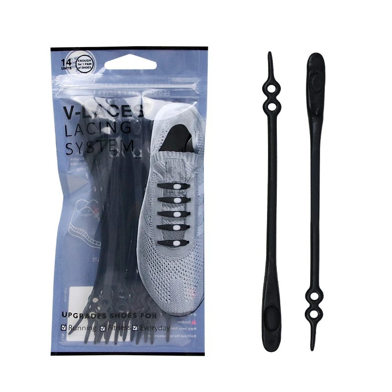 14PCS Lazy No Tie Elastic Silicone Shoe Laces Children and Adult Shoe Strings Athletic Running Sport Shoelaces