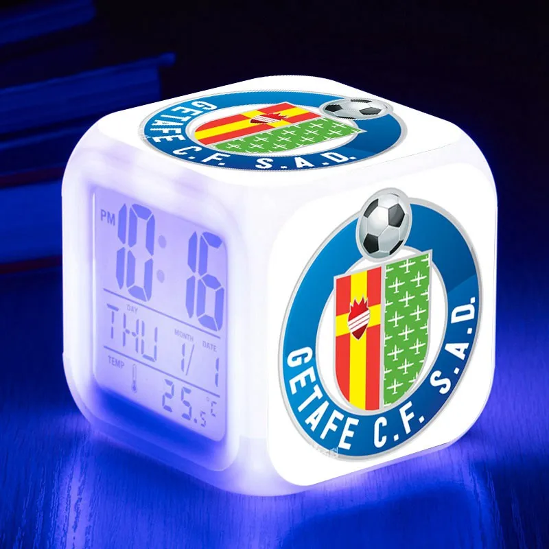 Индивидуальные шаблоны despertador 7 цветов светодиодной вспышкой сигнализации Часы-Будильник Цифровой настольный часы ночник смотреть - Цвет: LCM06