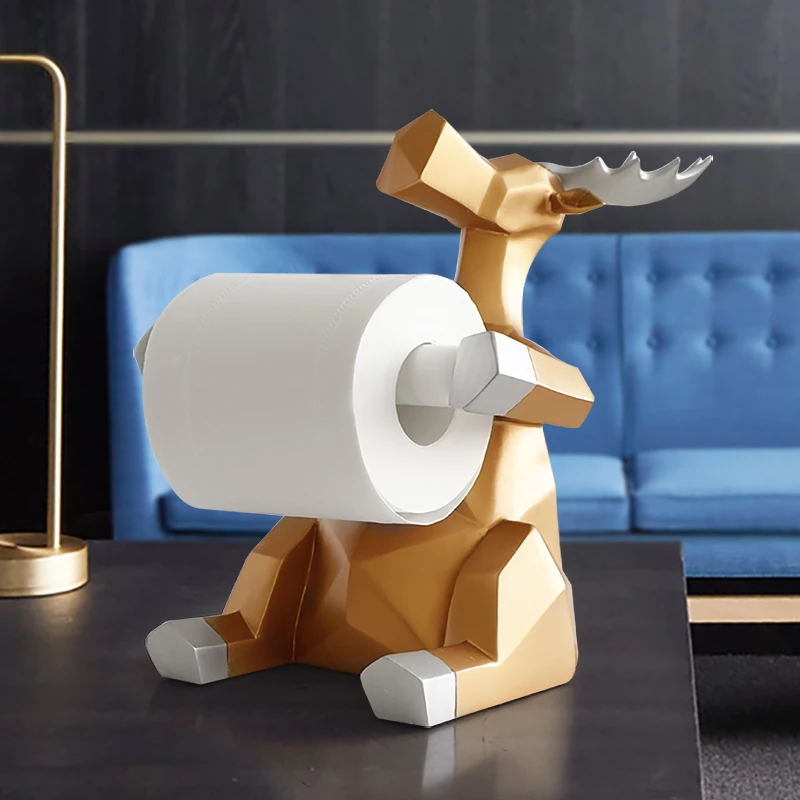 Resin Elephant Deer Sculpture modern art statues for decoration with tissue holder figurine animal craft Home decor for tabletop Resin Elephant Deer Sculpture modern art statues for decoration with tissue holder figurine animal craft Home decor for tabletop