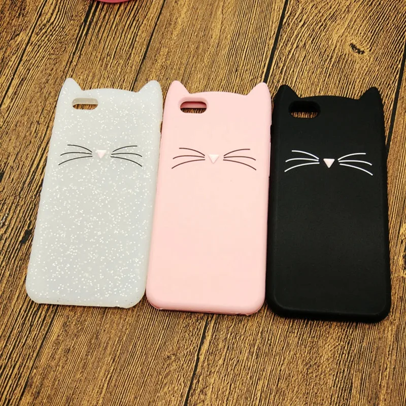 

Phone Case For Oneplus 3 3T 3D Glitter Luck Cat Soft Silicone Cover For Oneplus 5 T 1+5T Case ONE plus 6 +