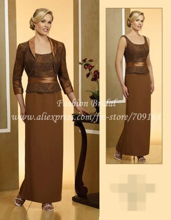 Brown Mother Of The Bride Dresses With Jackets 6