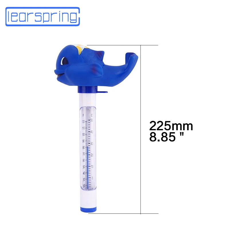 Whale thermometer B Плавающий тестер плавательный бассейн ванна горячая спа-Ванна термометр температуры с веревкой Цельсия и термометр по Фаренгейту - Цвет: Whale thermometer B
