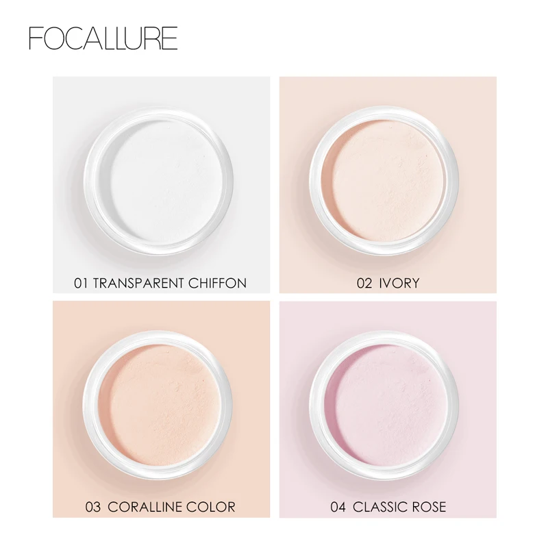 FOCALLURE 2019 осветляющая натуральная пудра легкая мелкая не забивает поры