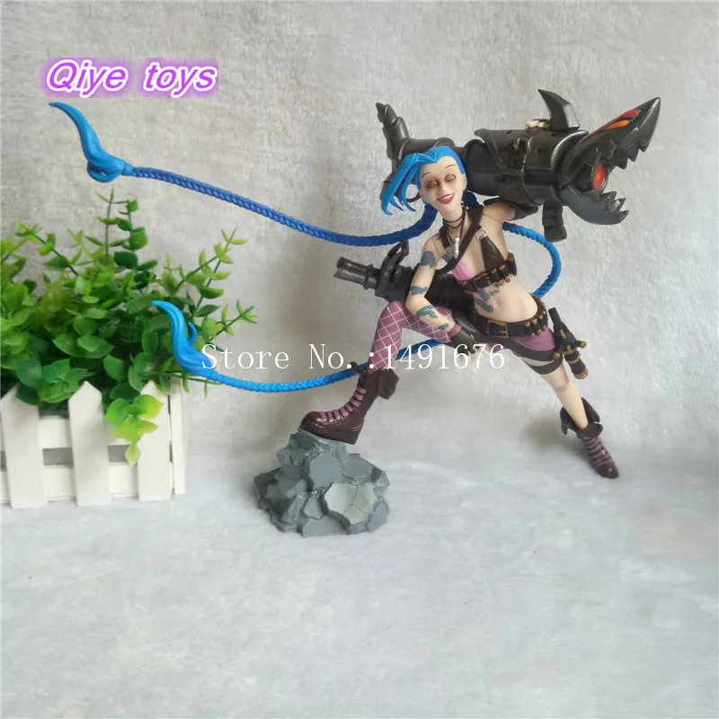 

LOL The Loose Cannon Jinx Action Figure LOL Jinx Doll PVC ACGN figure Garage Kit Toy Brinquedos Anime 23CM