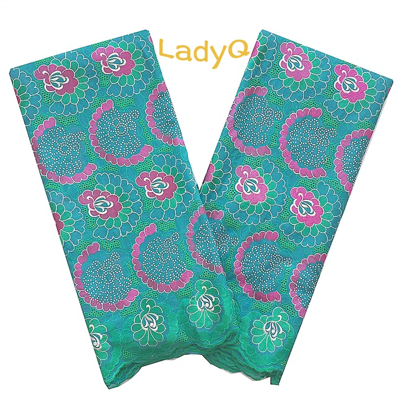 LadyQ 2018 нигерийская швейцарская вуаль кружево в швейцарском стиле вышивка большая