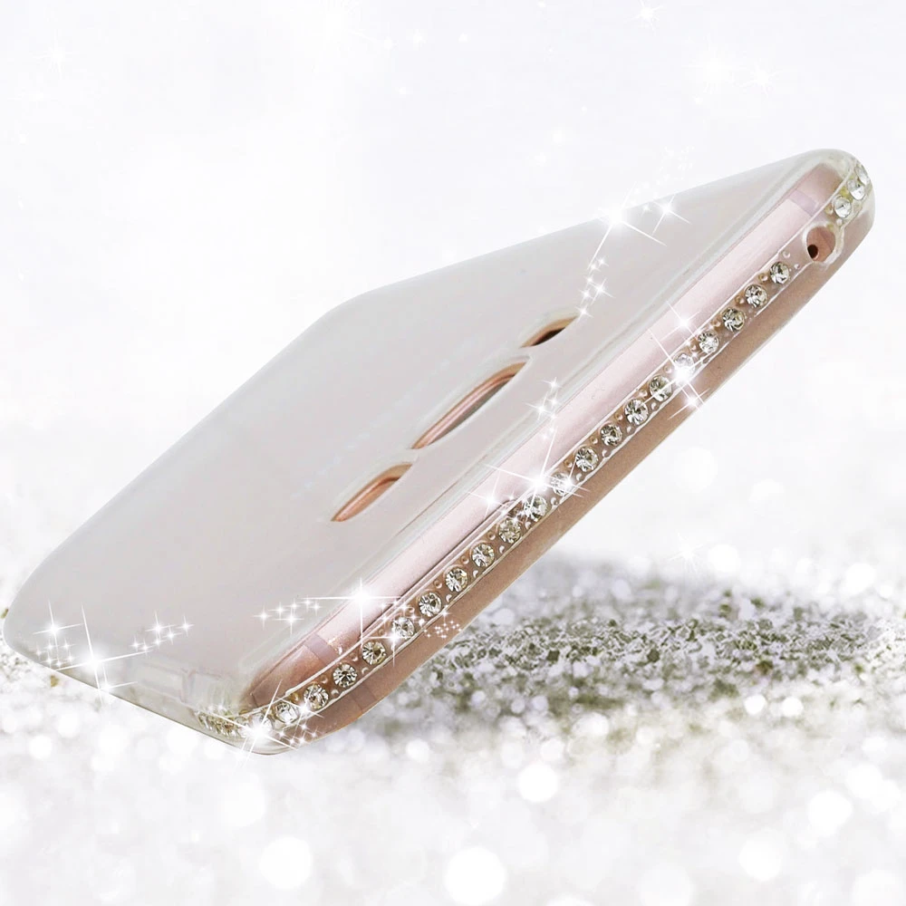Portefeuille Newest Rhinestone Silicone Case For Samsung Galaxy J3 J5 J710-30 A3 A5 A720 A6 A7 2018 Glitter Soft TPU Matte Cover16