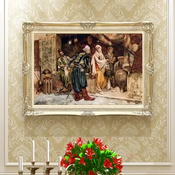 

Quality Hand Painted India Figure Scenery Oil Painting On Canvas For Home Living Room Bedroom Wall Art Paintings