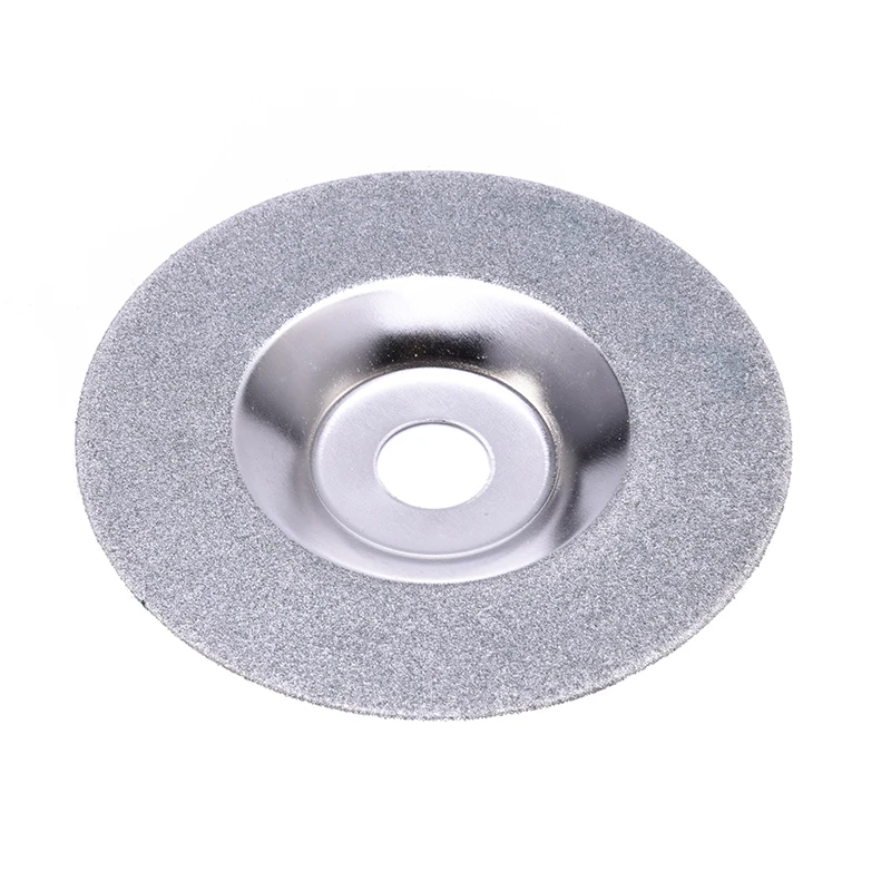 100mm 4 Inch Diamond Coated Grinding Polishing Grind Disc Saw Blade Rotary Wheel Silver Tone