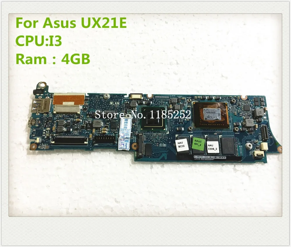 Original For Asus UX21E Laptop motherboard Main board with i3 CPU 4GB
