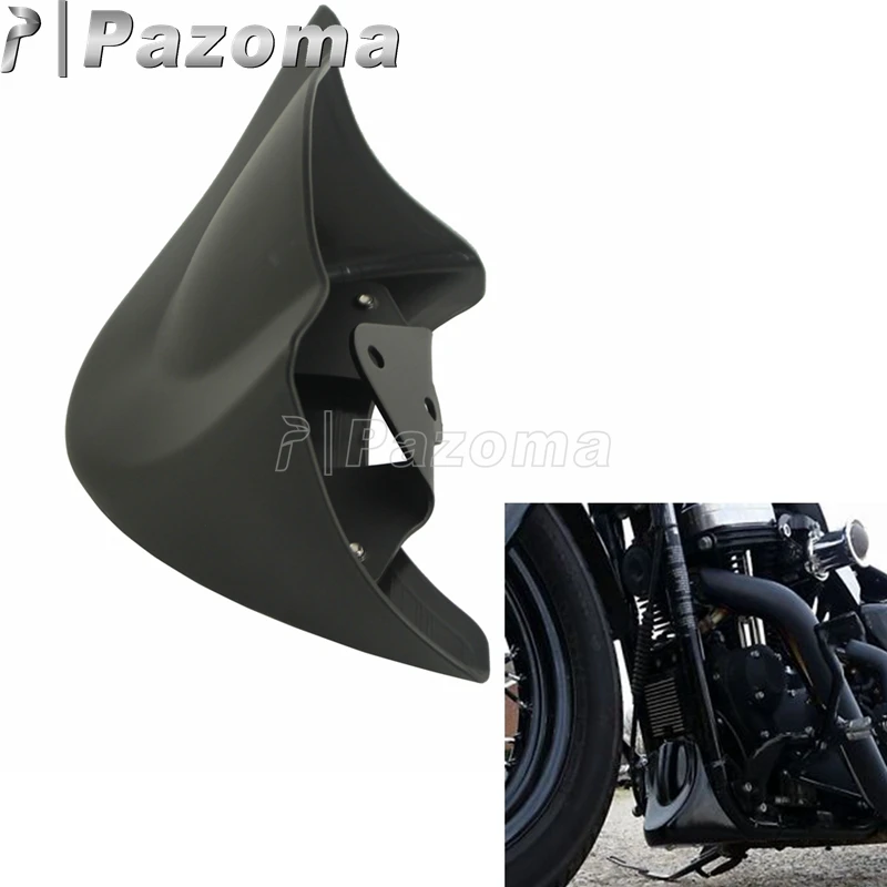 Nero Opaco Moto Anteriore Inferiore Mento Spoiler Air Dam Carena Per Harley Dyna Low Rider Street Bob Fat Bob Wide Glide 06-2020
