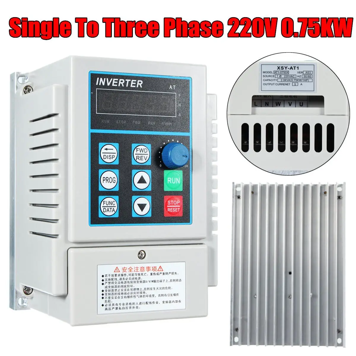 

Brand New 220V 0.75KW PWM Control Variable Frequency Drive VFD 3PH Input 3PH frequency Drive inverter