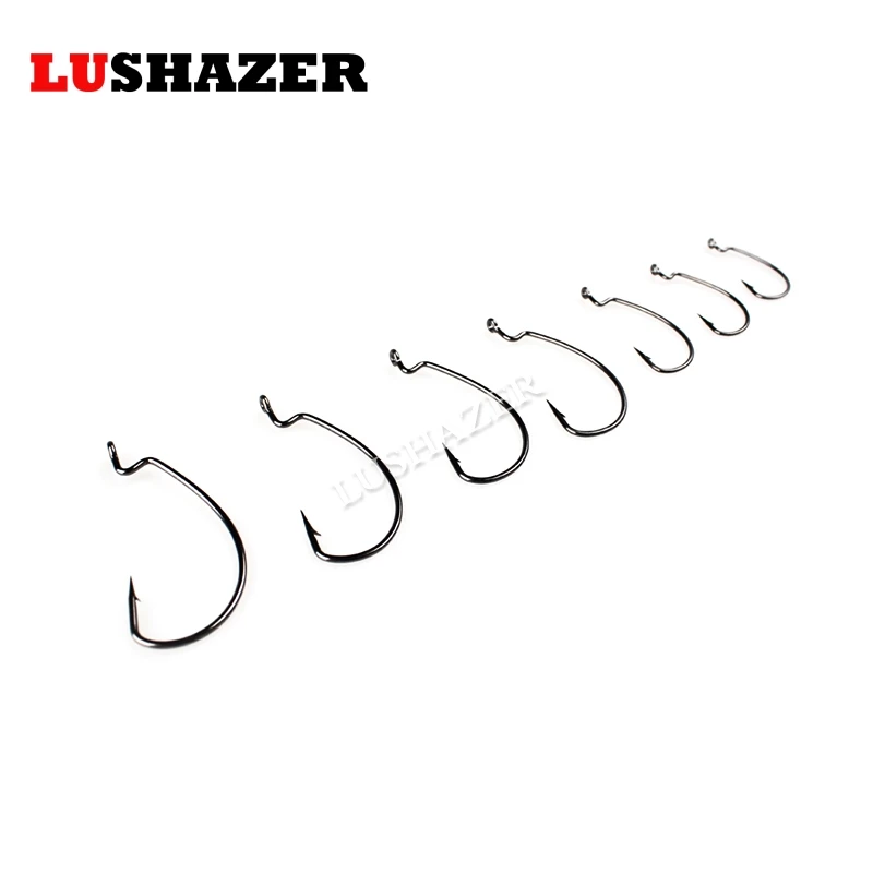 20 шт./лот LUSHAZER рыболовный офсетный крючок 1 # 5/0 для ловли карпа с защелкой владелец