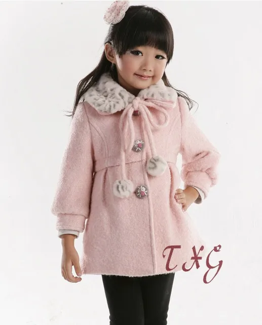 Retail Free shipping 2012 long winter coats for girls dress coats baby