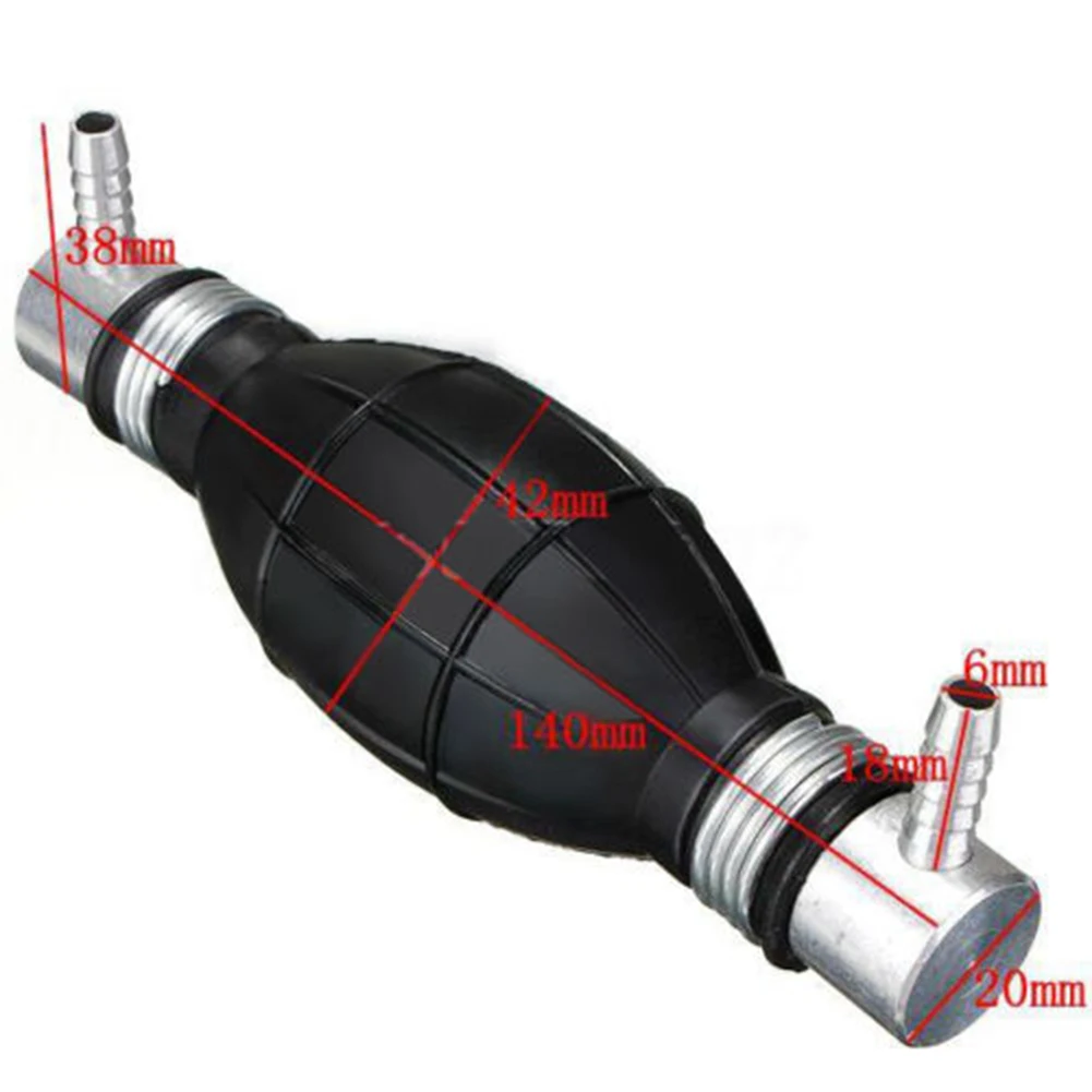 1 шт. 6/8/10/12 мм топлива грунтовка реветь ручной насос бензин дизель встроенного фильтра черный резиновая
