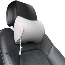 LARATH 1 шт. Автомобильный подголовник подушка для шеи авто сиденье поддержка с памятью хлопок устойчивость набивка натуральная кожа поверхность