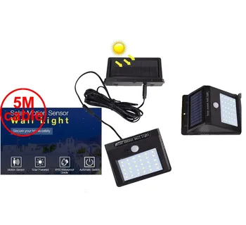 

30 leds detachable panel solar light motion senser waterproof ip65 Solar led lamP bulb strips wall street outdoor security decor