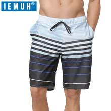 Мужские пляжные шорты IEMUH, кототкое быстросохнущее купальное белье для мужчин, спортивные шорты для бега