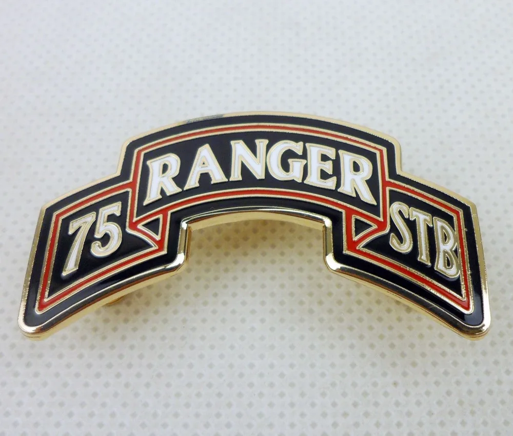 

Metal US Army 75th Ranger STB Special Troops Combat Service Badge Pin Insignia World military Store