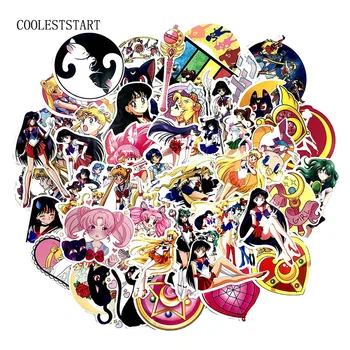 

75Pcs/set Classics Anime Sailor Moon Sticker For Car Laptop Skateboard Bicycle Waterproof PVC Stickers