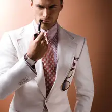 Бежевый смокинг для жениха цвета слоновой кости из 2 предметов, приталенный Костюм Джентльмена мужские свадебные костюмы для выпускного бала Лучшая мужская одежда Блейзер masculino